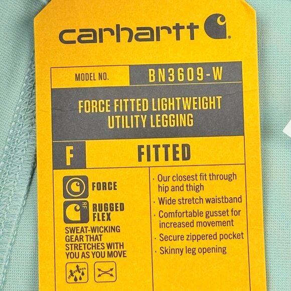 Carhartt Womens Force Fitted Lightweight Green Utility Legging Large (12-14) NWT - Picture 6 of 12